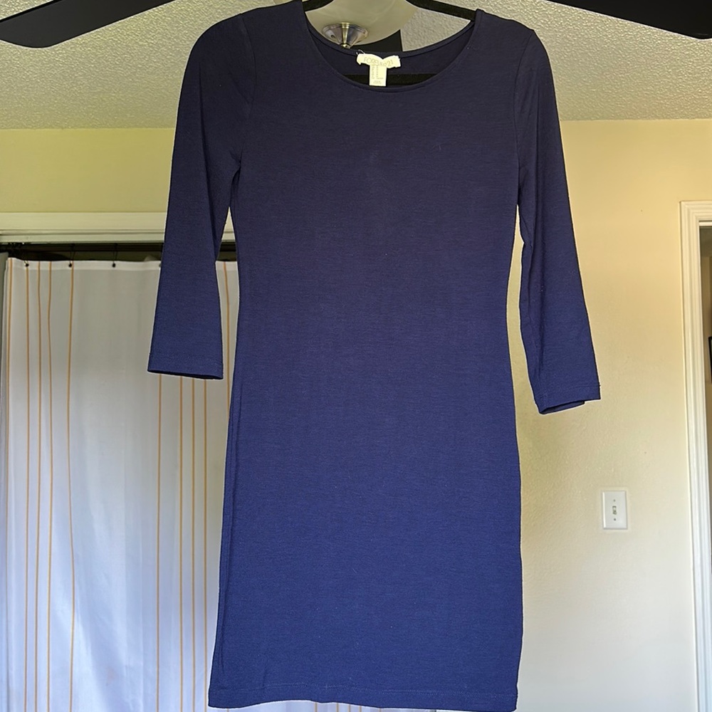 Navy blue bodycon dress